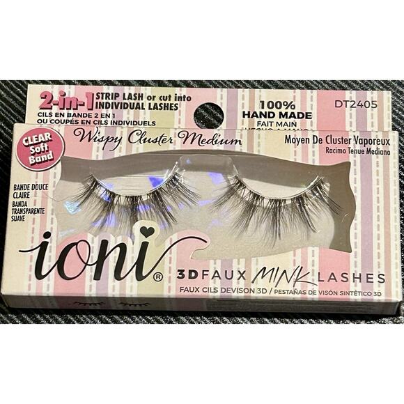 ~NIB~Ioni Natural Lite & Medium Wispy Lightweight 3D Faux Mink Lashes👁️Lot Of 3 - Picture 7 of 9